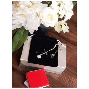 Judith Jack Marcasite and Crystal Heart Necklace